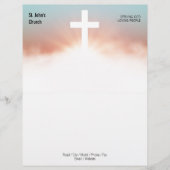 Christelijk kruissymbool Gold Letterhead Briefhoofd (Voorkant)