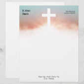 Christelijk kruissymbool Gold Letterhead Briefhoofd (Voorkant / Achterkant)