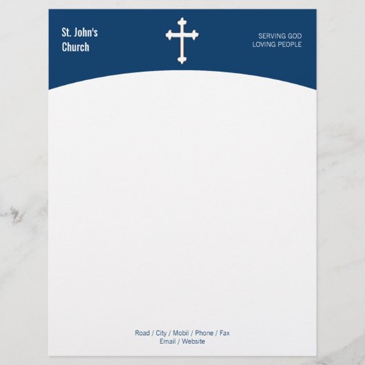Christelijk kruissymbool Letterhead Briefhoofd Ontwerp (Voorkant)