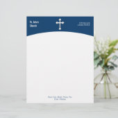 Christelijk kruissymbool Letterhead Briefhoofd Ontwerp (Staand voorkant)