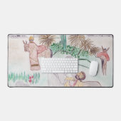 Christelijk kunstwerk de goede Samaritaan Bureaumat (Keyboard & Muis)