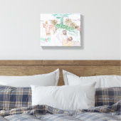 Christelijk kunstwerk de goede Samaritaan Canvas Afdruk (Insitu (Slaapkamer))
