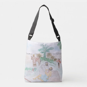 Christelijk kunstwerk de goede Samaritaan Crossbody Tas