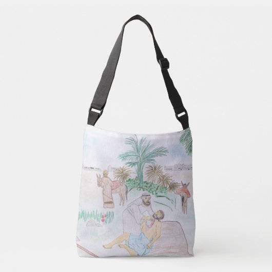 Christelijk kunstwerk de goede Samaritaan Crossbody Tas (Voorkant)