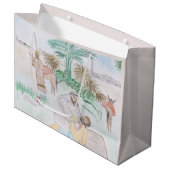 Christelijk kunstwerk de goede Samaritaan Groot Cadeauzakje (Voorkant Gekanteld)