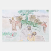 Christelijk kunstwerk de goede Samaritaan Inpakpapier Vel (Voorkant 3)