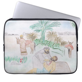 Christelijk kunstwerk de goede Samaritaan Laptop Sleeve