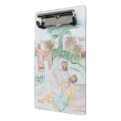Christelijk kunstwerk de goede Samaritaan Mini Klembord (Angled2)