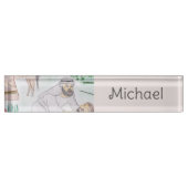 Christelijk kunstwerk de goede Samaritaan Naambordje (Voorkant)