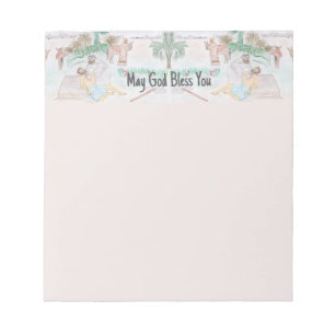 Christelijk kunstwerk de goede Samaritaan Notitieblok