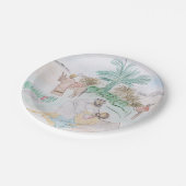 Christelijk kunstwerk de goede Samaritaan Papieren Bordje (Gekanteld)