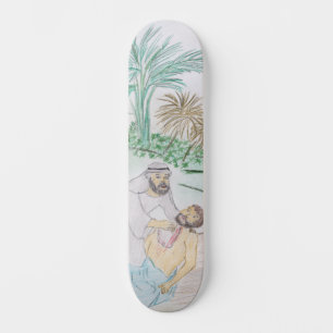 Christelijk kunstwerk de goede Samaritaan Persoonlijk Skateboard