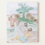 Christelijk kunstwerk de goede Samaritaan Planner (Achterkant)