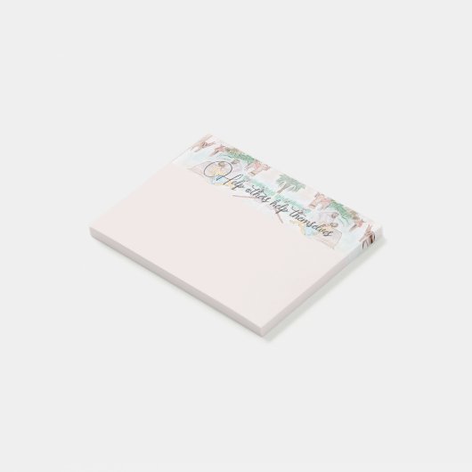 Christelijk kunstwerk de goede Samaritaan Post-it® Notes (Schuin)