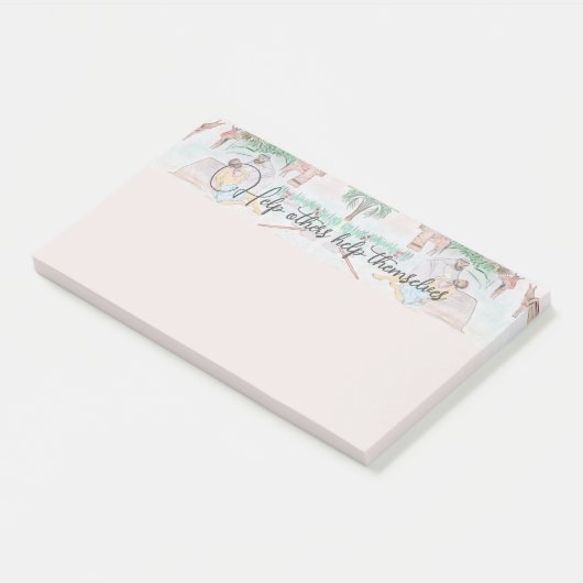 Christelijk kunstwerk de goede Samaritaan Post-it® Notes (Schuin)