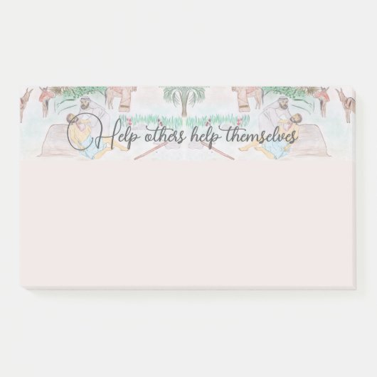 Christelijk kunstwerk de goede Samaritaan Post-it® Notes (Voorkant)