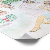 Christelijk kunstwerk de goede Samaritaan Poster (Hoek)