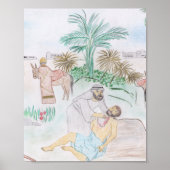 Christelijk kunstwerk de goede Samaritaan Poster (Voorkant)