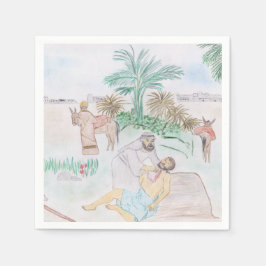 Christelijk kunstwerk de goede Samaritaan Servet