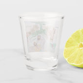 Christelijk kunstwerk de goede Samaritaan Shot Glas (Achterkant)