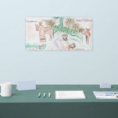 Christelijk kunstwerk de goede Samaritaan Spandoek (Beurs)