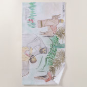 Christelijk kunstwerk de goede Samaritaan Strandlaken (Voorkant)