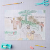 Christelijk kunstwerk de goede Samaritaan Tissuepapier (Craft)