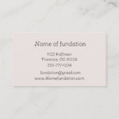 Christelijk kunstwerk de goede Samaritaan Visitekaartje (Achterkant)