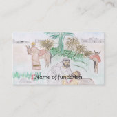 Christelijk kunstwerk de goede Samaritaan Visitekaartje (Voorkant)