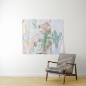 Christelijk kunstwerk de goede Samaritaan Wandkleed (In Situ (horizontaal))
