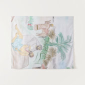 Christelijk kunstwerk de goede Samaritaan Wandkleed (Voorkant (horizontaal))