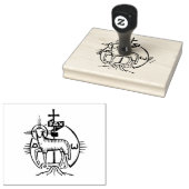 Christelijk Lam van God Cross Pax Icon Rubberstempel (Gestempeld)