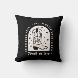 Christelijk land meisje geloof citeert cowgirl zwa kussen