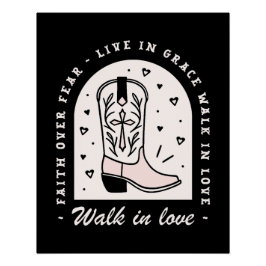 Christelijk land meisje geloof citeert cowgirl zwa perfect poster