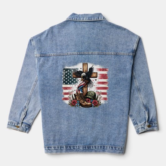 Christelijk leger denim jacket (Achterkant)
