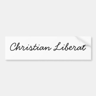 Christelijk liberaal bumpersticker