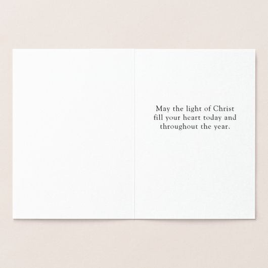 Christelijk licht van Christus Folie Kaarten (Binnen)
