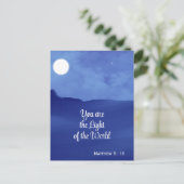 Christelijk licht van de wereld Mattheüs 5 16 Briefkaart (Staand voorkant)