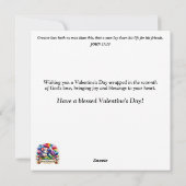 Christelijk Liefde Roze Harten Kittens Valentijn Feestdagenkaart (Achterkant)