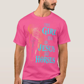 Christelijk loopt dit meisje op Jesus Horses Eques T-shirt