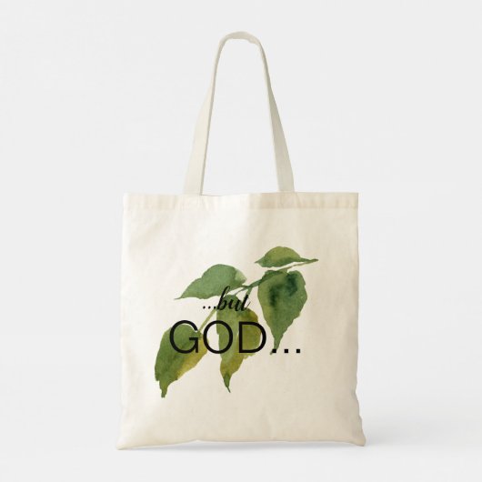 Christelijk "...Maar GOD..." Bouw Tote Bag (Achterkant)
