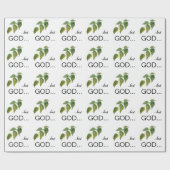 Christelijk "...maar God..." Foliage II Cadeaupapier (Vlak)
