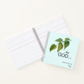 Christelijk "maar God" Ice Blue Prayer Journal Notitieboek (Binnen)