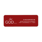 Christelijk "...Maar GOD..." Kerstrood adres Etiket (Voorkant)