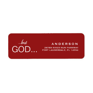 Christelijk "...Maar GOD..." Kerstrood adres Etiket