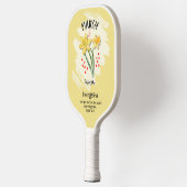 Christelijk MAART Geboortemaand Bloem Daffodil Pickleball Paddle (Links)