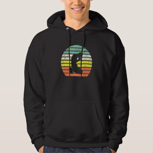Christelijk Man dat Silhouette Religious Retro S P Hoodie (Voorkant)