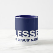Christelijk marineblauw BLESSED Mok (Midden)