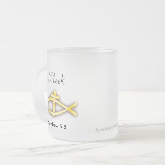 Christelijk Matglas Koffiemok (Voorkant links)