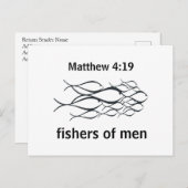 Christelijk | Matteüs 4:19 Briefkaart (Voorkant / Achterkant)
